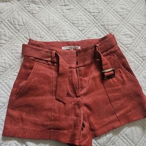 Veronica beard linen shorts with belt size 0